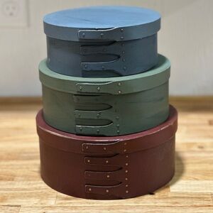 Set of Three Round Shaker Boxes